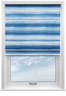 Ombre Velvet, Vivid Blue - Twist&Fit Roman Blind